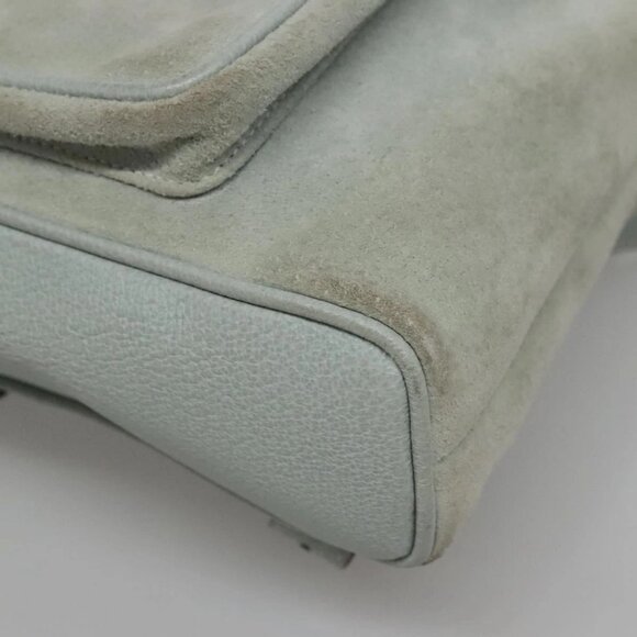 GUCCI Bamboo Backpack Suede Light Blue Gold 003 2058 0030 Auth BA5287 - Picture 4 of 16